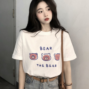 小熊印花短袖上衣