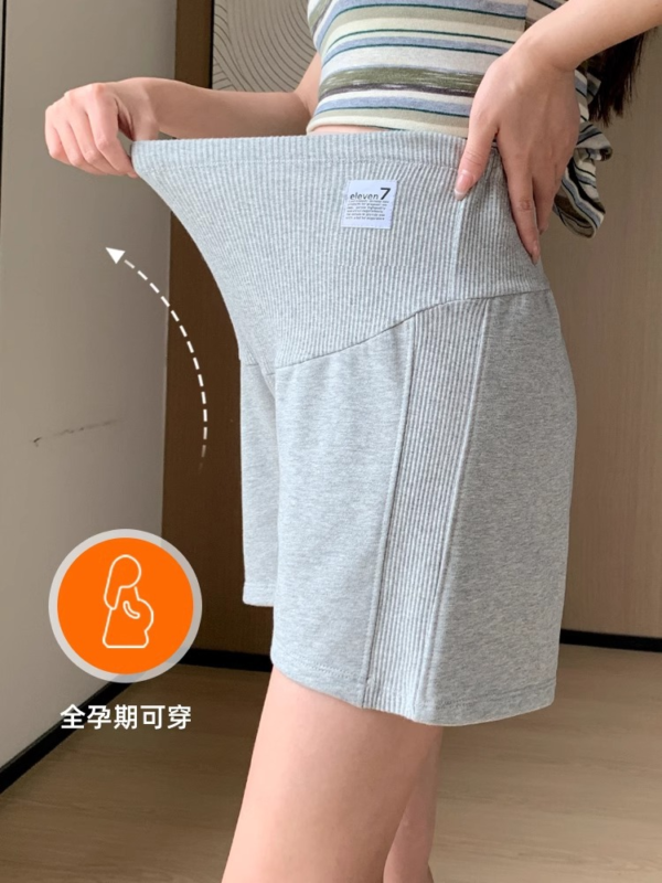 孕婦三分彈性托腹不勒肚外穿休閒寬褲孕婦裝短褲