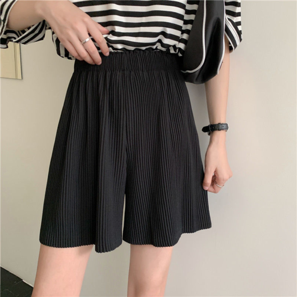 百褶寬休閒短褲寬鬆韓版五分褲
