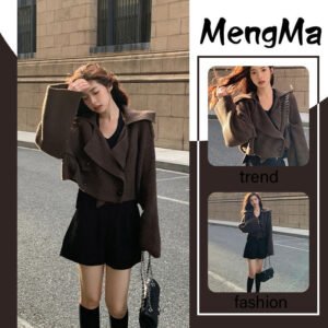 秋冬新款！韓系短版針織外套 (造型感/保暖) - 慵懶顯瘦短毛衣