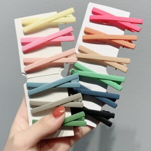 甜美少女交叉糖果色劉海夾