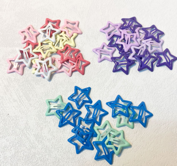 彩色五角星星髮夾