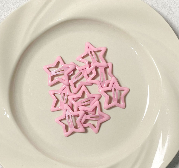 彩色五角星星髮夾