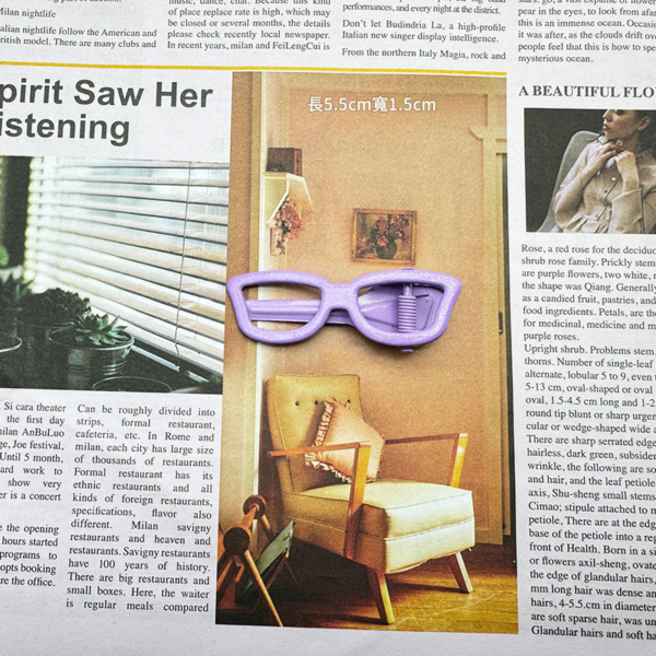 彩色有痕金屬眼鏡髮夾趣味搞怪鴨嘴夾