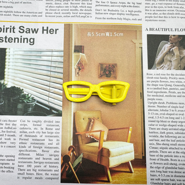 彩色有痕金屬眼鏡髮夾趣味搞怪鴨嘴夾